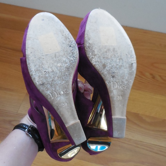 $1190~CHRISTIAN DIOR~Cut Out ILLUSION Wedges~8.5/9 - Picture 7 of 10